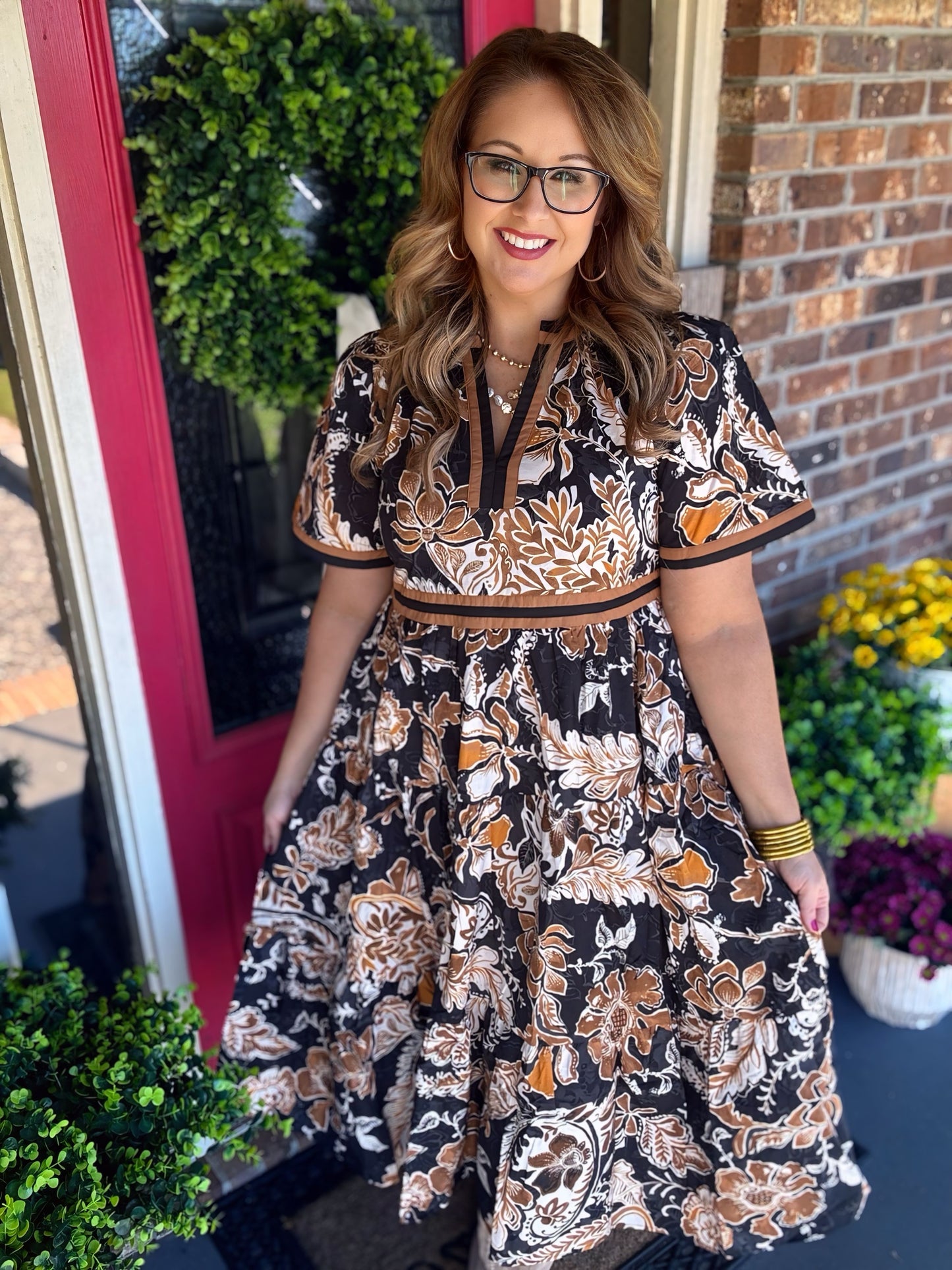 Entro Floral Midi Dress