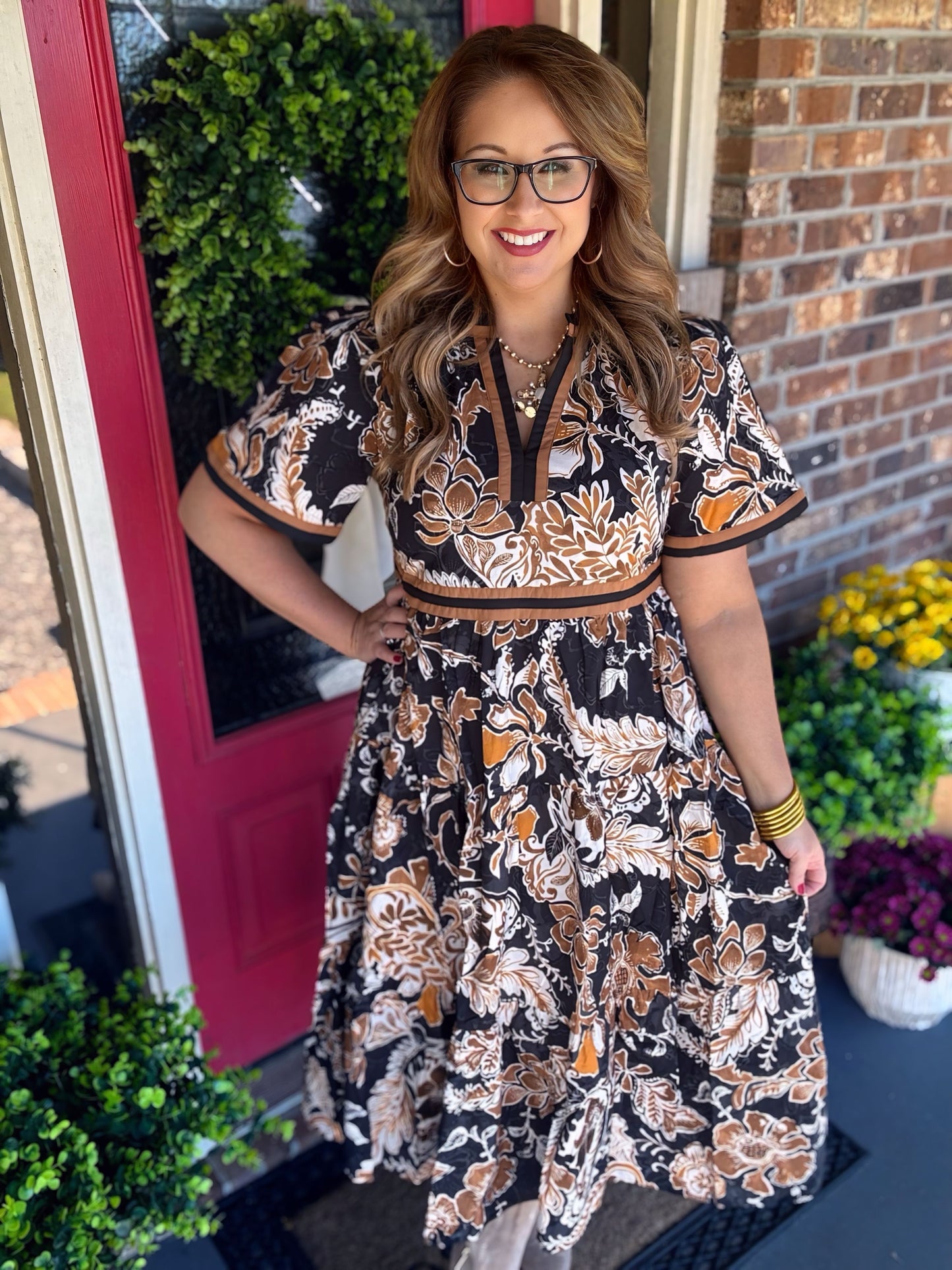 Entro Floral Midi Dress
