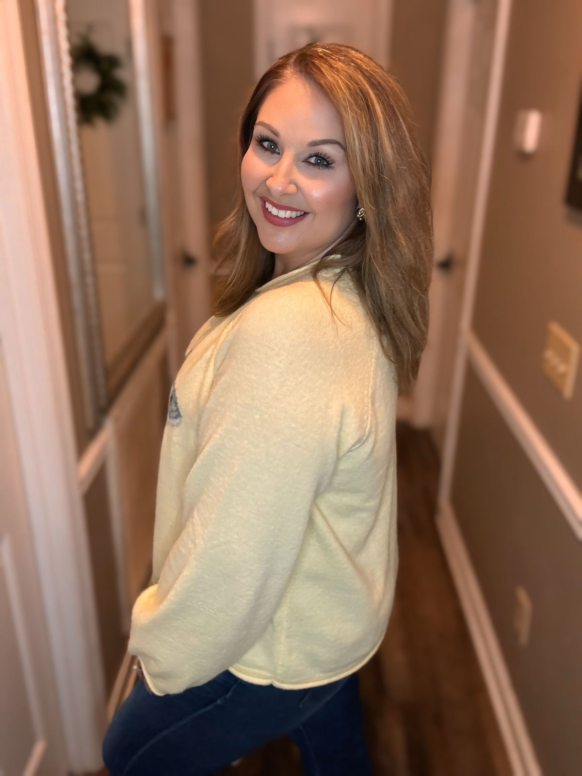 Trout Oversized Sweater Top– Butter Yellow