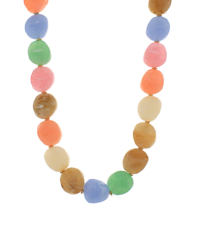 Mutli Color Stone Bead Necklace