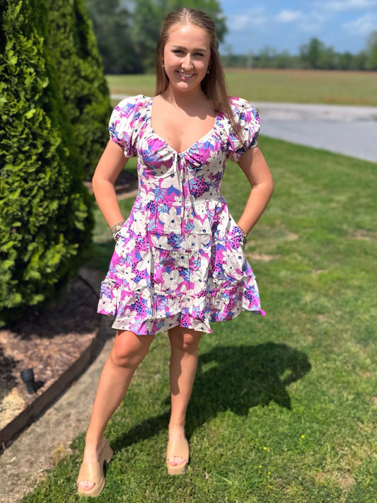 Floral Puff Sleeve Dress