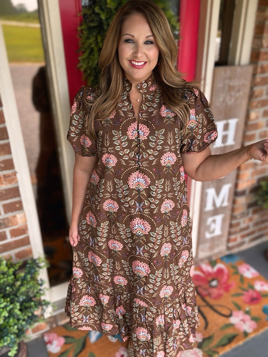Entro Floral Midi Dress