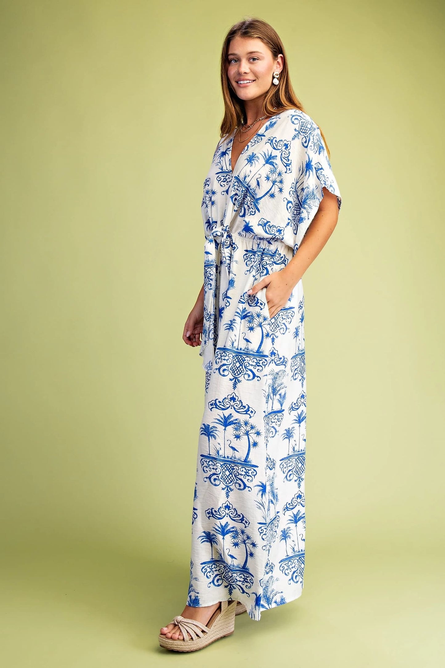 Gigio Vacation Blue/White Jumpsuit