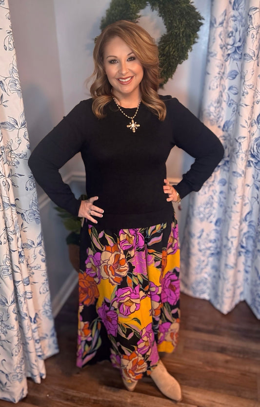 Floral Sweater Dress