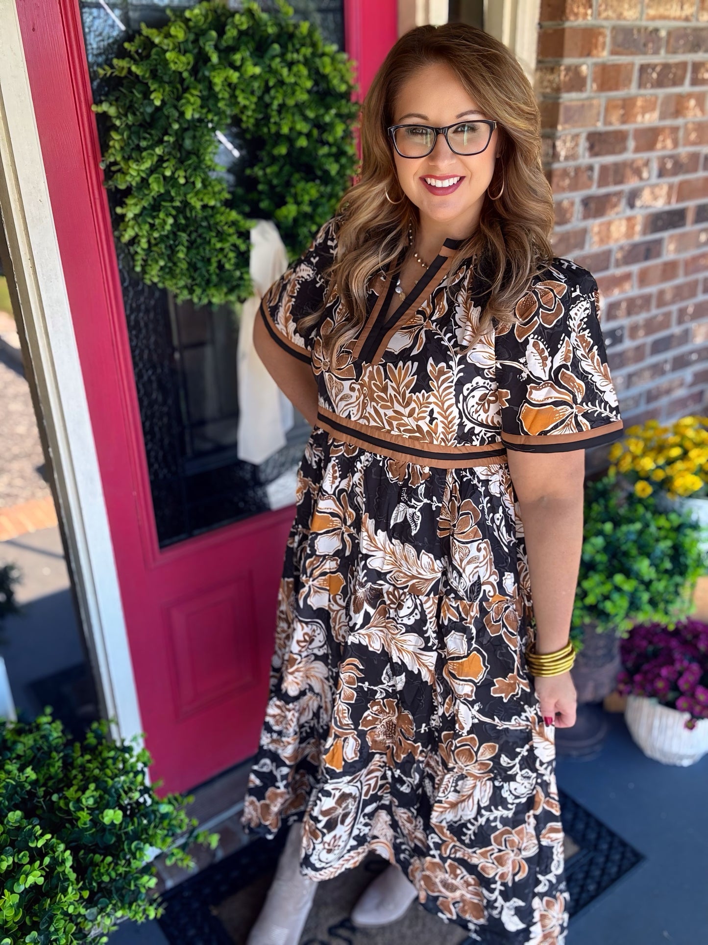 Entro Floral Midi Dress