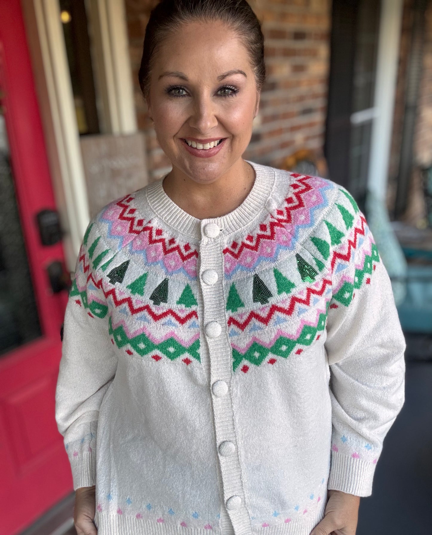 Christmas Cheer Fair Isle Cardigan – Easel