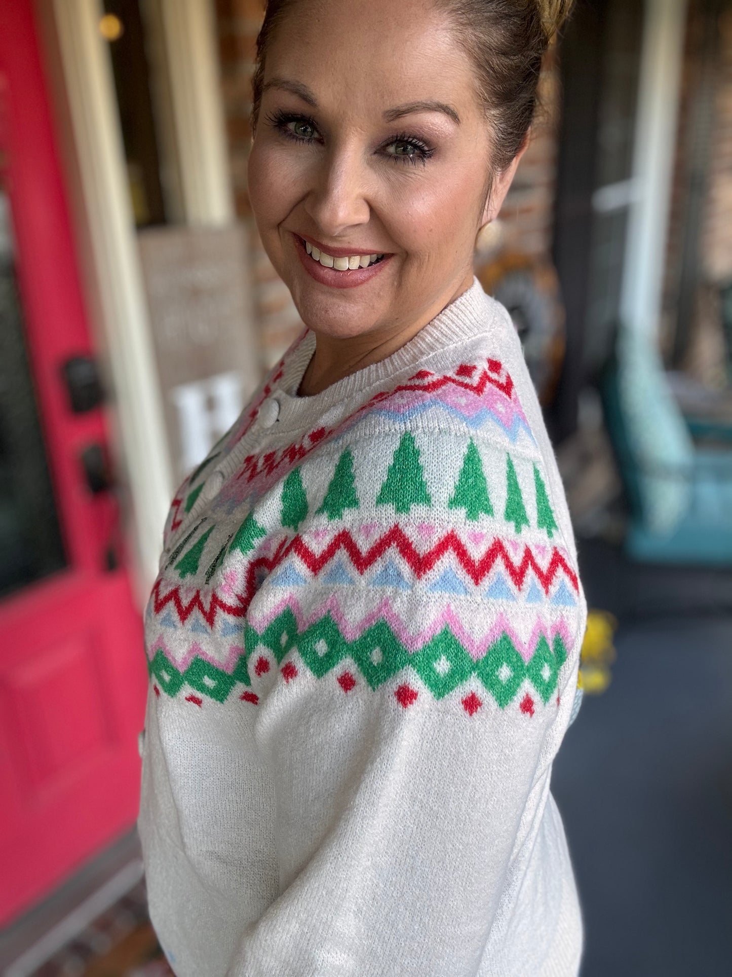 Christmas Cheer Fair Isle Cardigan – Easel