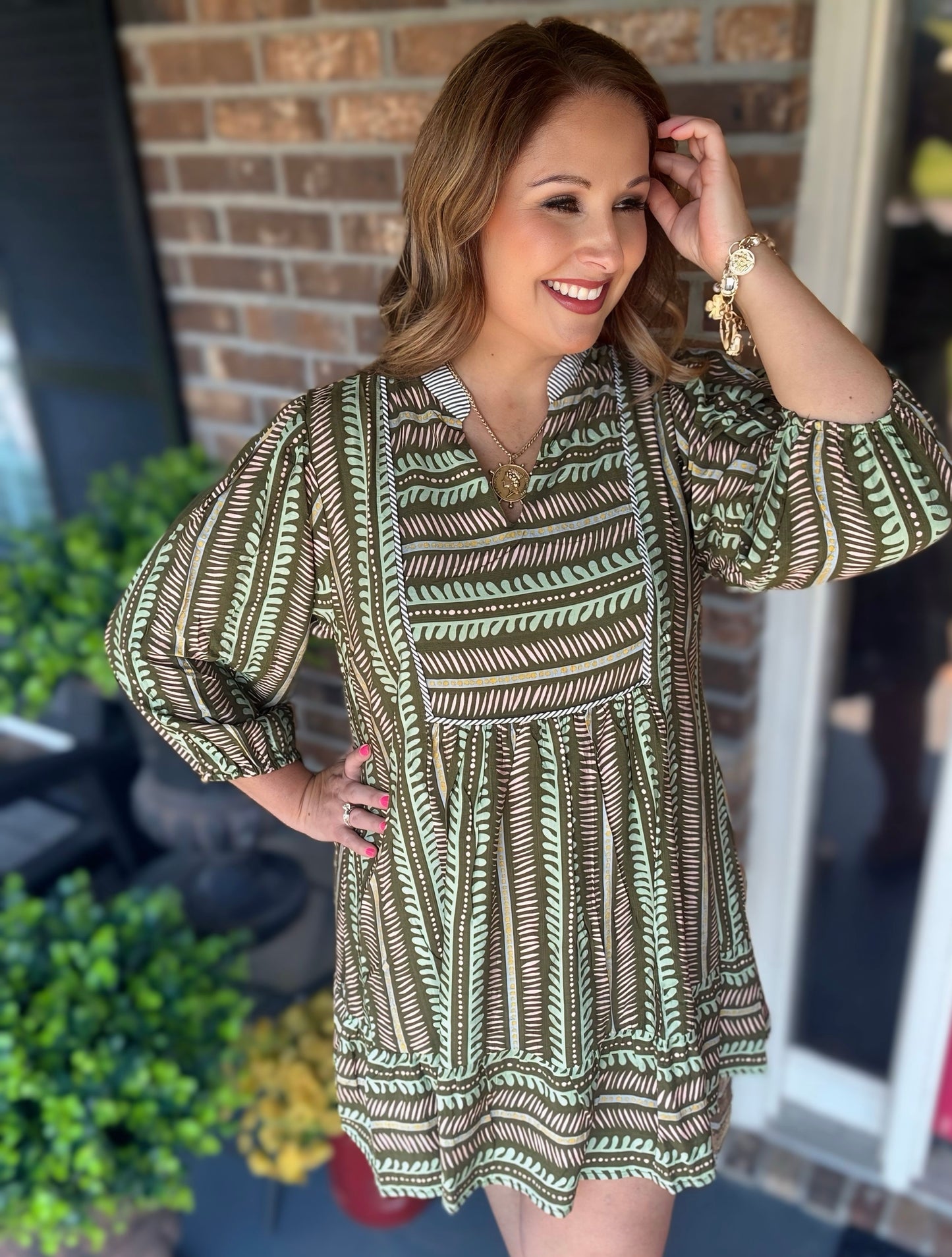Aztec Babydoll Dress