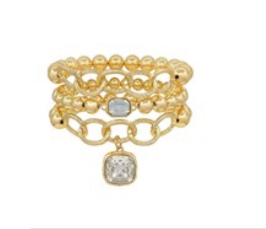 Charm Dangle Bracelet Set