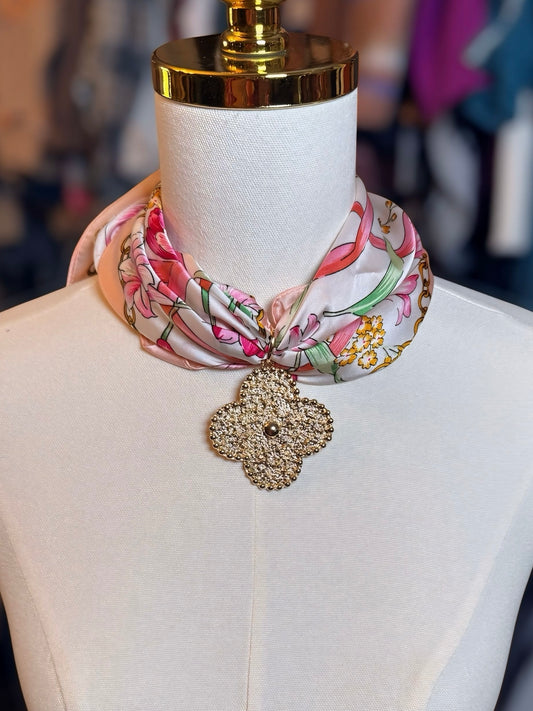 Clover Scarf Necklace