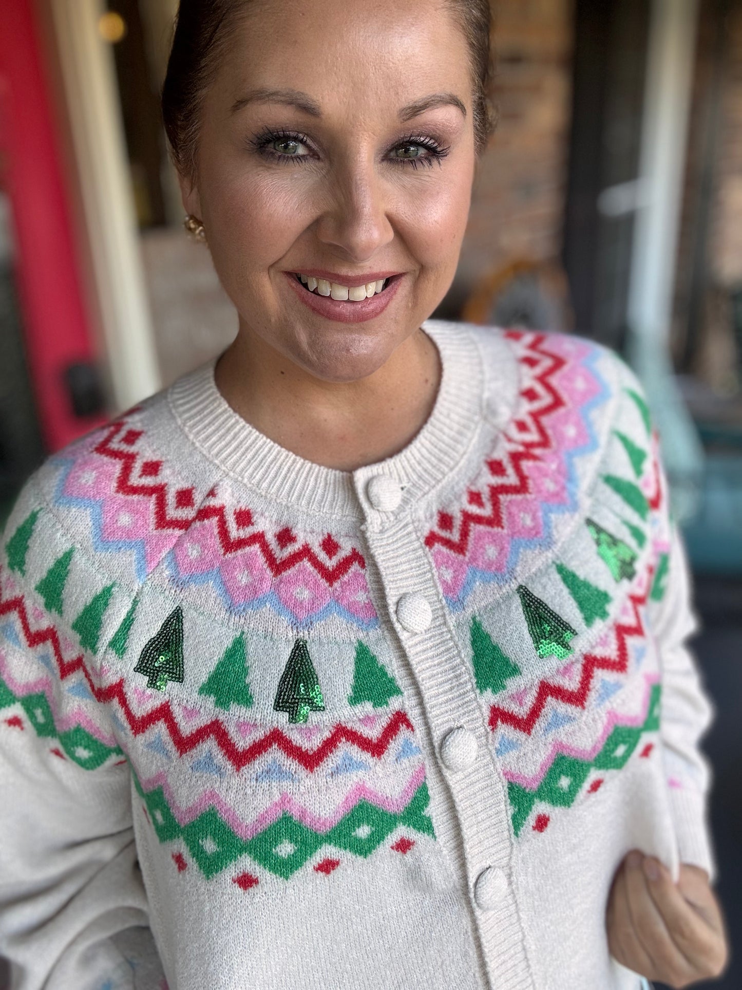 Christmas Cheer Fair Isle Cardigan – Easel