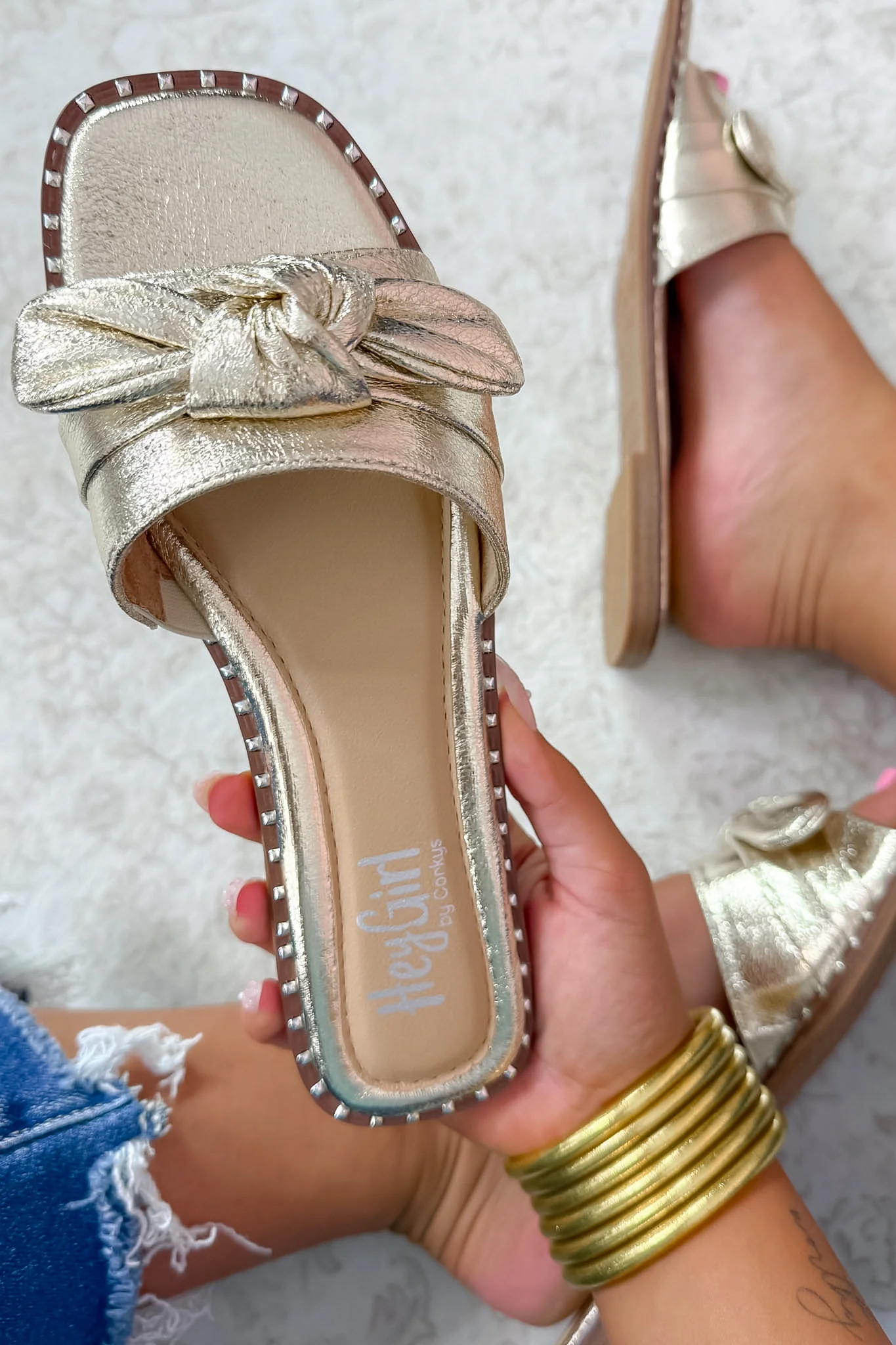 Corkys Clam Bake Gold Sandal