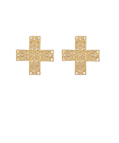 Cross w/Pearl Earrings