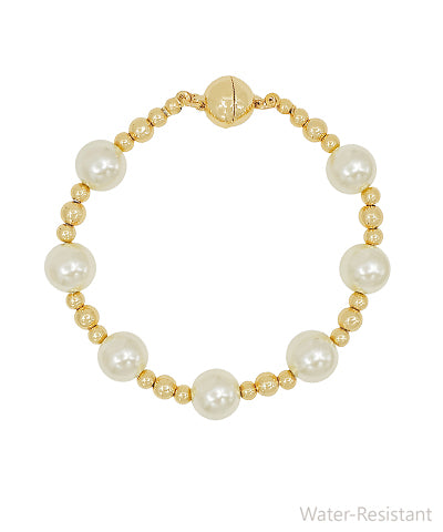 Pearl & CCB Bead Bracelet