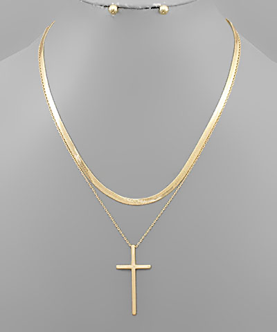 Cross Snake Chain Layer Choker