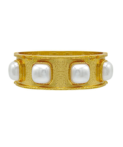 Pearl Station Bangle Bracelet
