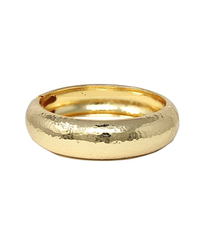 Hammered Round Bangle Bracelet
