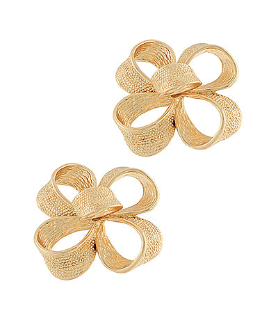Textured Flower Earrings