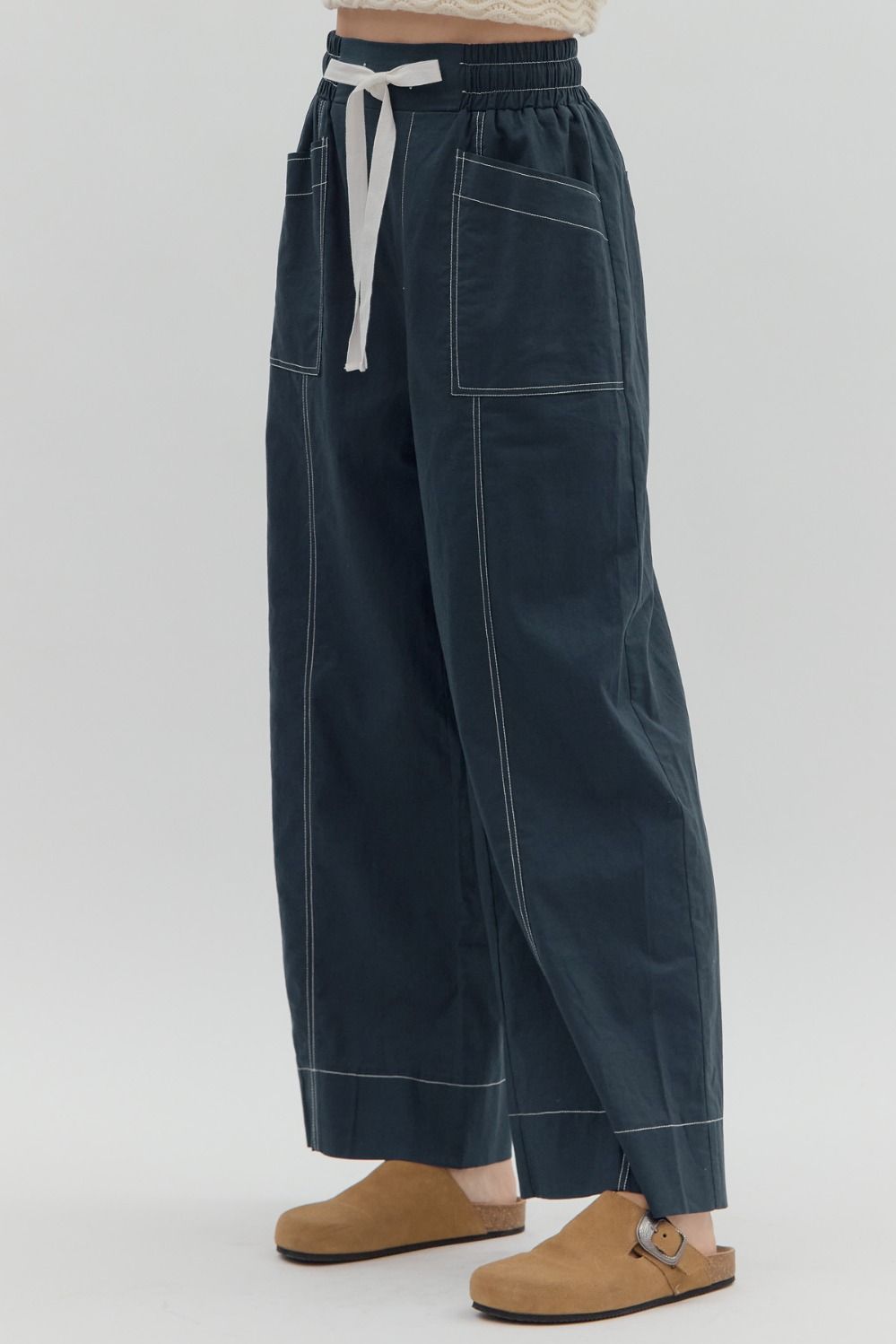 Navy Drawstring Pant