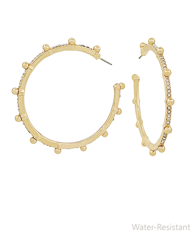 Lightweight Dotted Metal Hoops