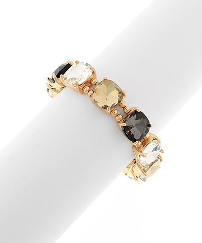 Cushion Cut Glass Stone Bracelet