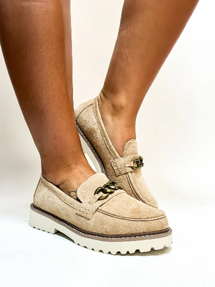 Corkys Literally Loafers in Camel Faux Suede