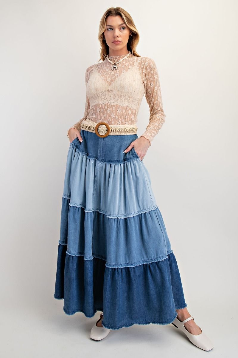 Floral Layering Mesh Top