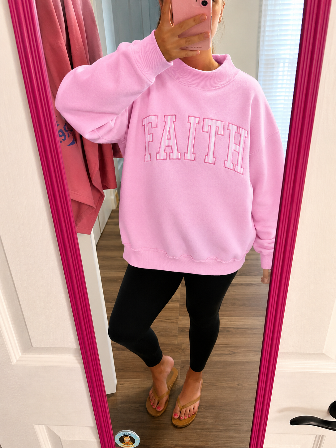 FAITH oversized mock neck top
