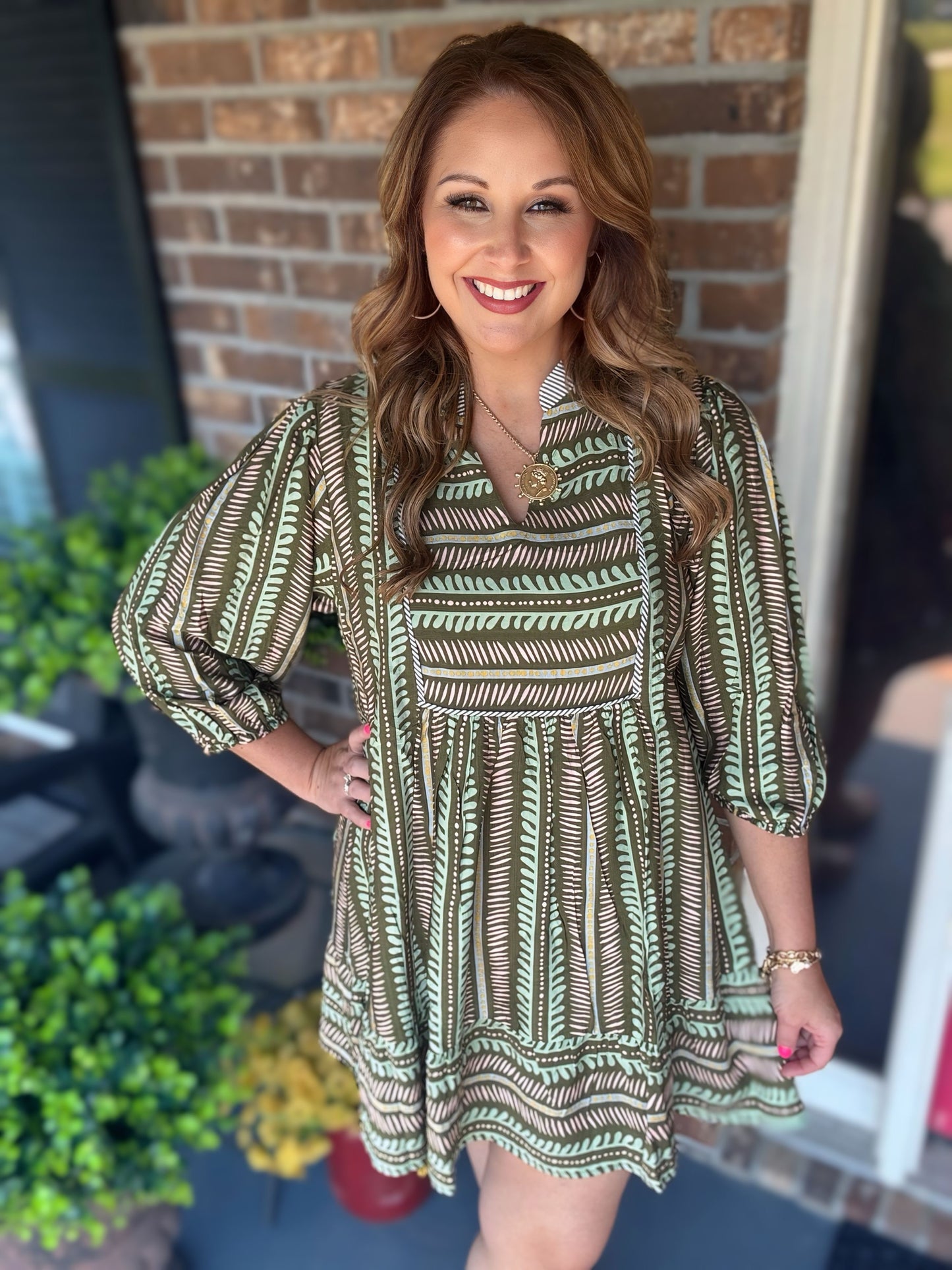 Aztec Babydoll Dress