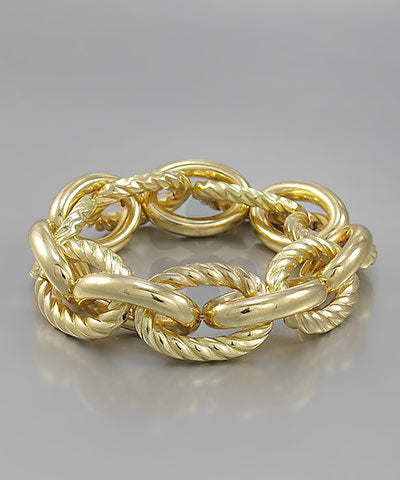 Gold Curb Link Bracelet