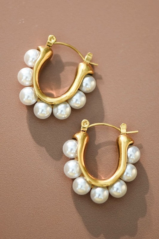 Pearl Hoops- Water Resistant