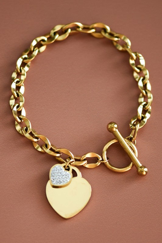My Heart Toggle Bracelet- Water Resistant
