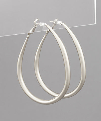 Silver Teardrop Gradual Hoops