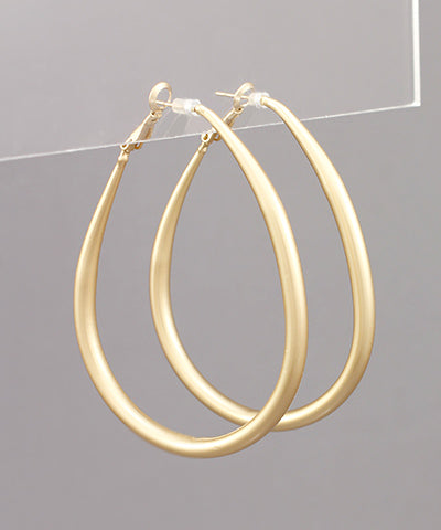 Gold Teardrop Gradual Hoops