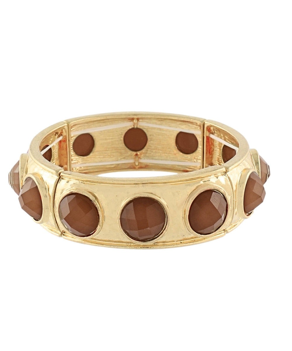 Faceted Round Stone Bracelet