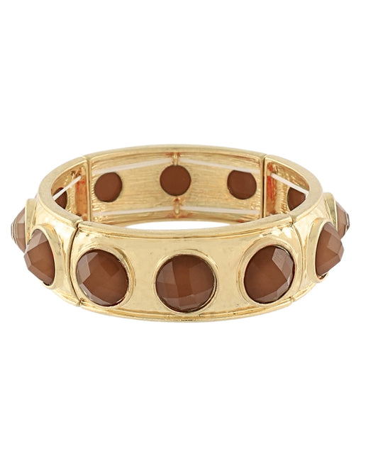 Faceted Round Stone Bracelet