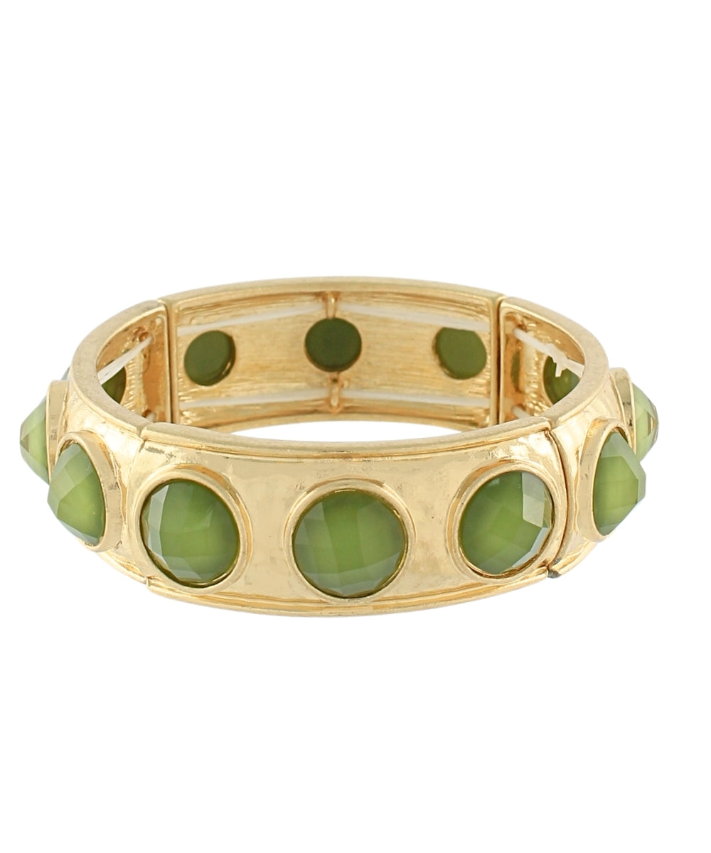 Faceted Round Stone Bracelet