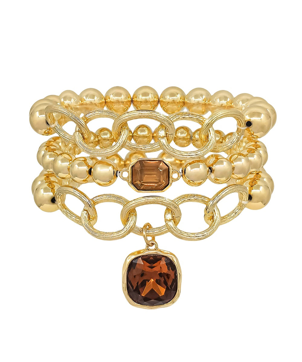 Charm Dangle Bracelet Set