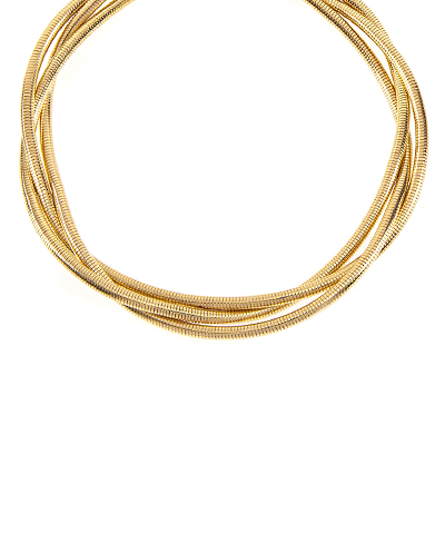 Gold 3 Omega Intertwined Necklace