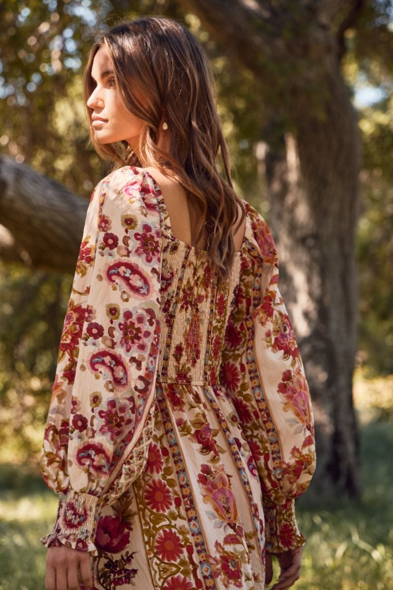 boho garden party dress Garden Party Smocked Floral Maxi Dress | Trendy Woman Dress