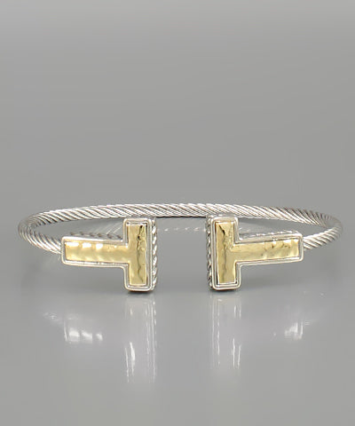 Mixed Metal Cable Bracelet