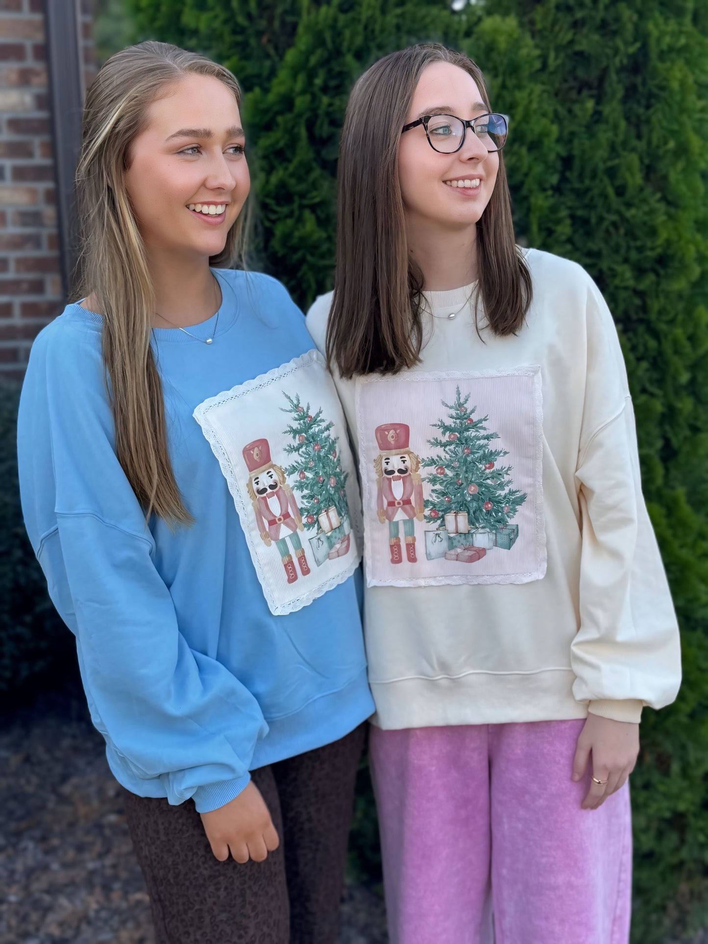 Nutcracker Patch Pullover Top