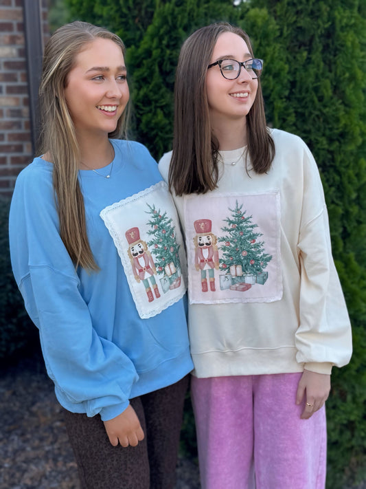 Nutcracker Patch Pullover Top