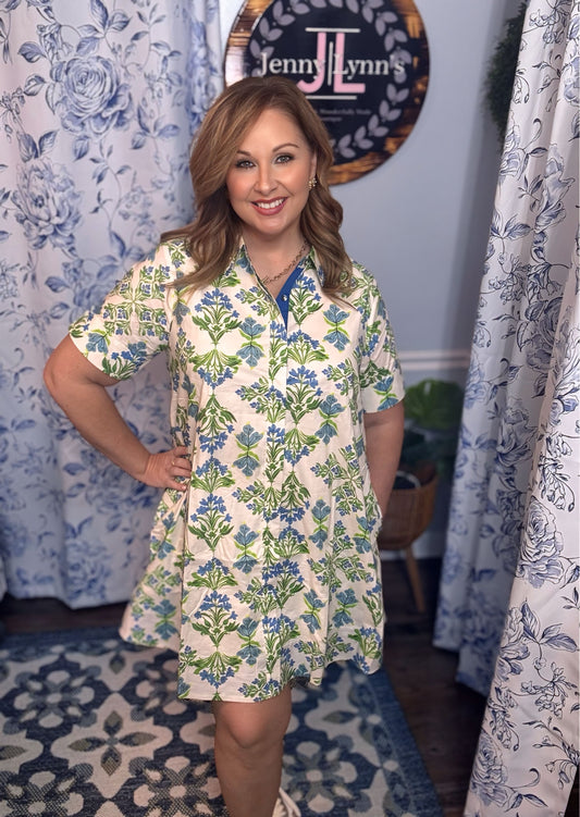 Entro Floral Mini Dress Reg/Plus