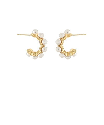 Linked Pearl Hoops
