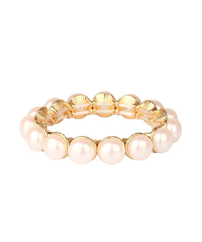 Linked Pearl Dome Bracelet