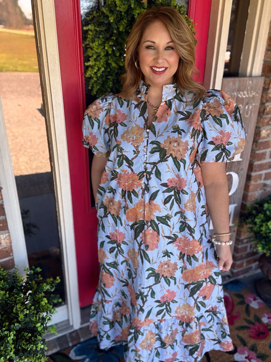 Entro Floral Midi Dress