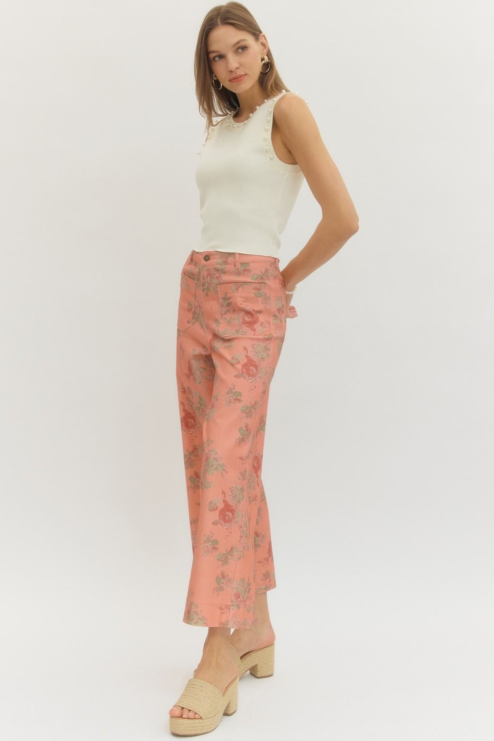 Entro Pink Floral Pant