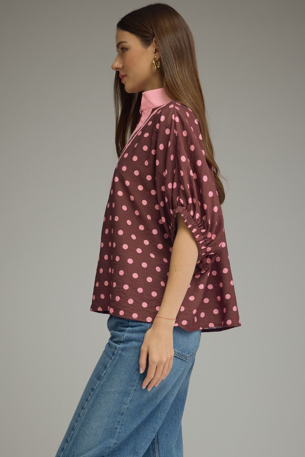 Entro Polka Dot Top-Wine