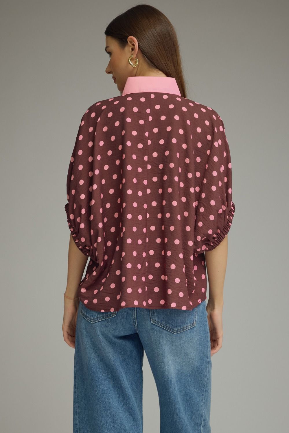 Entro Polka Dot Top-Wine